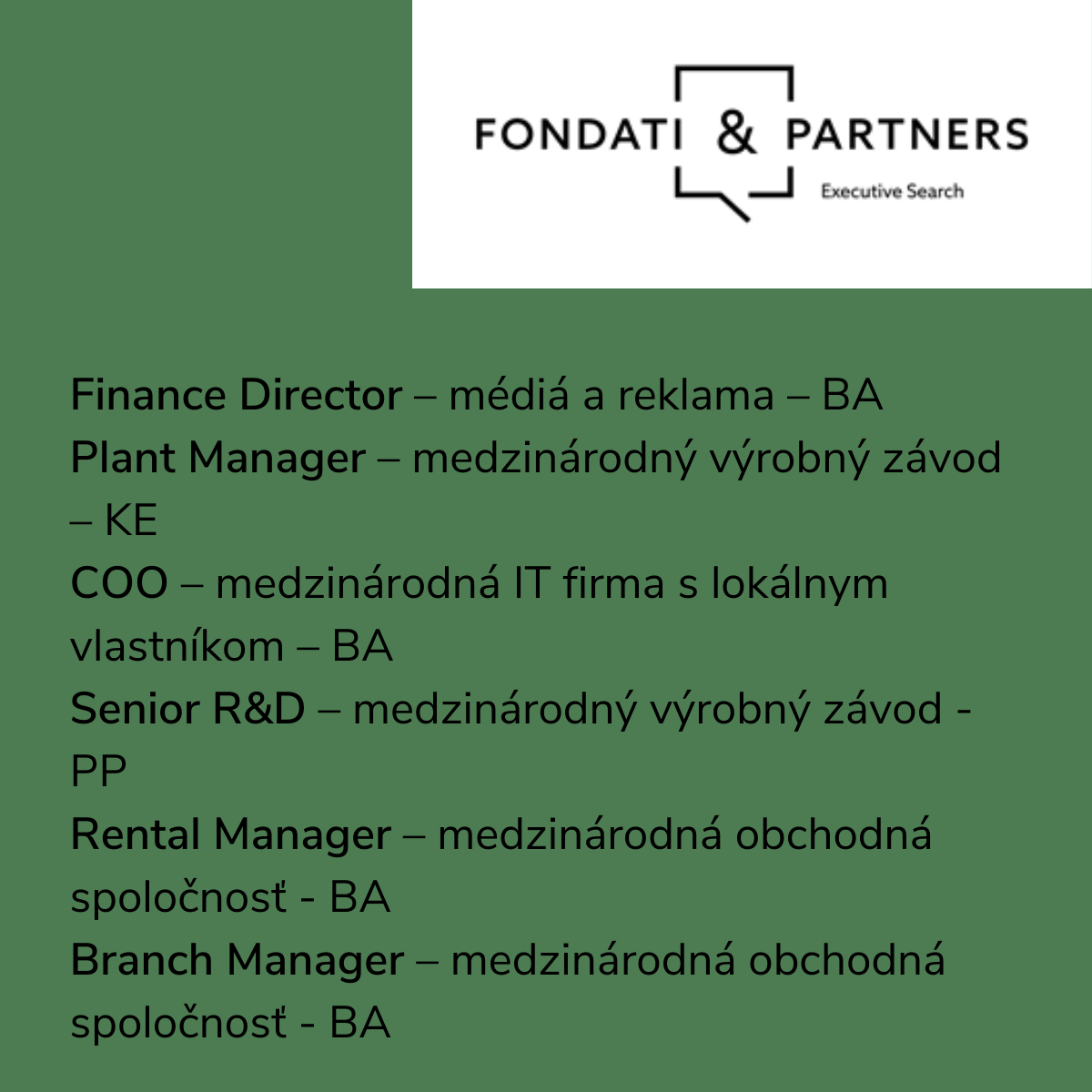 Executive Search by FONDATI & PARTNERS